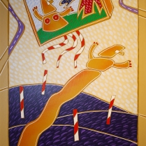 “ Manichini” by Giuliano Ghelli – acrilico su tela, 40 x 50 cm, anni ’70